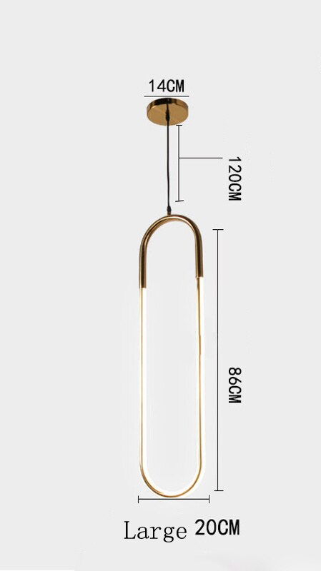 Modern Gold Ellipse Hanging Light