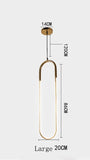 Modern Gold Ellipse Hanging Light