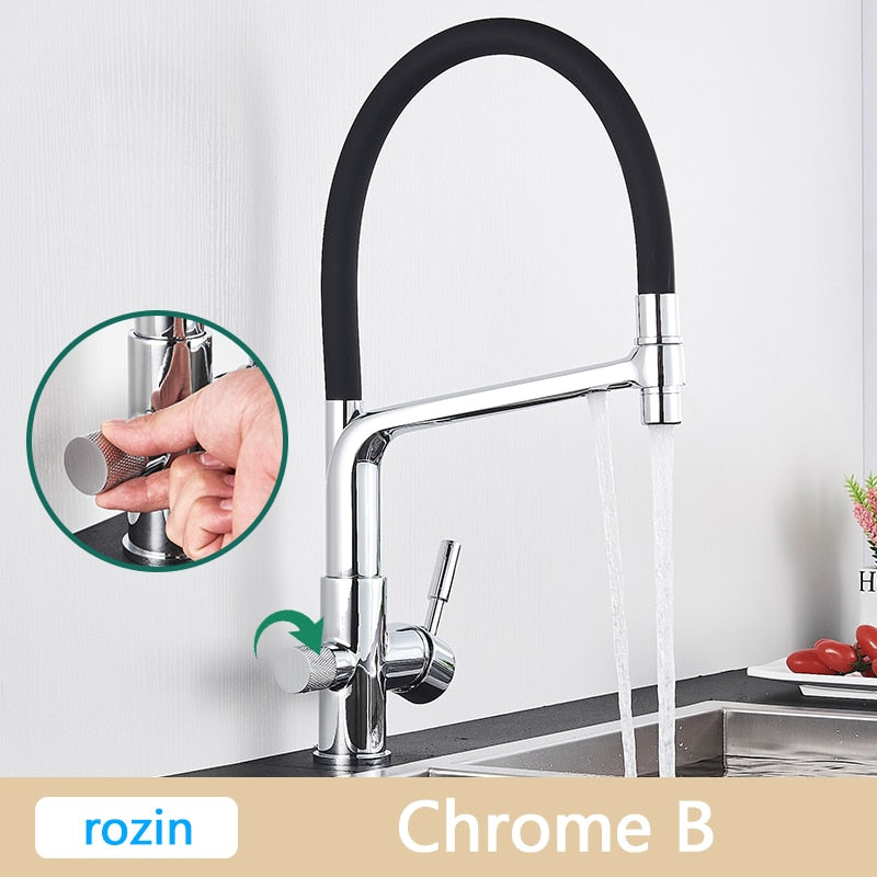 Bronce Brushed Pull Down Mixer Kitchen Faucet