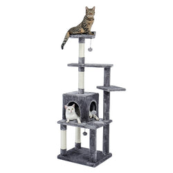 Cute And Soft Cat Tree With A Scratching Post And Balls