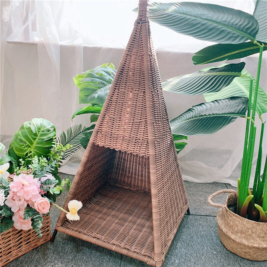 Rattan Pet Tent House