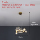 Clear Glass Bubble LED Chandelier Lamp