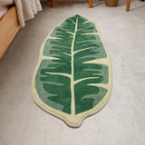 Leaf Shaped Soft Anti Slip Washable Carpet Bath Mat