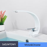 Curve Single Hole Double Handle Hot And Cold Water Faucet