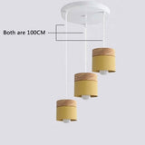 Modern Macaron Iron Wood Pendant Lamp