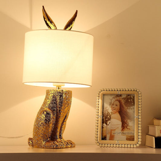 Golden Rabbit Table Lampshade