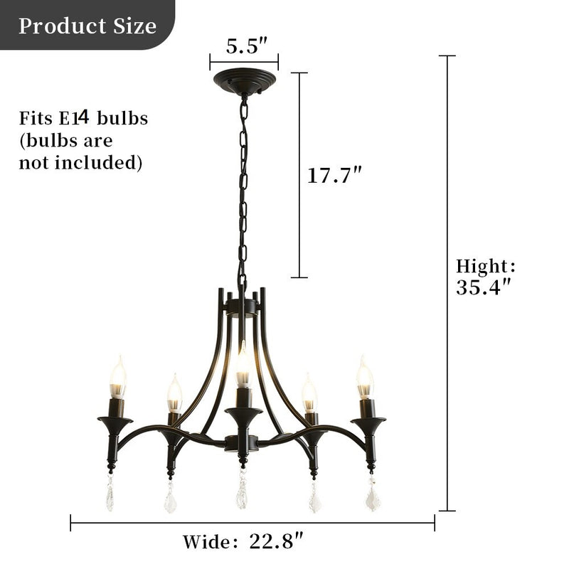 Crystal Chandelier Candle Ceiling Lamp