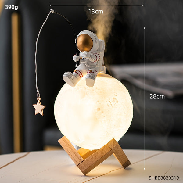 Astronaut Fishing Stars Night Light Humidifier