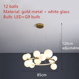 Clear Glass Bubble LED Chandelier Lamp