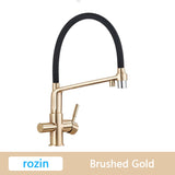 Bronce Brushed Pull Down Mixer Kitchen Faucet