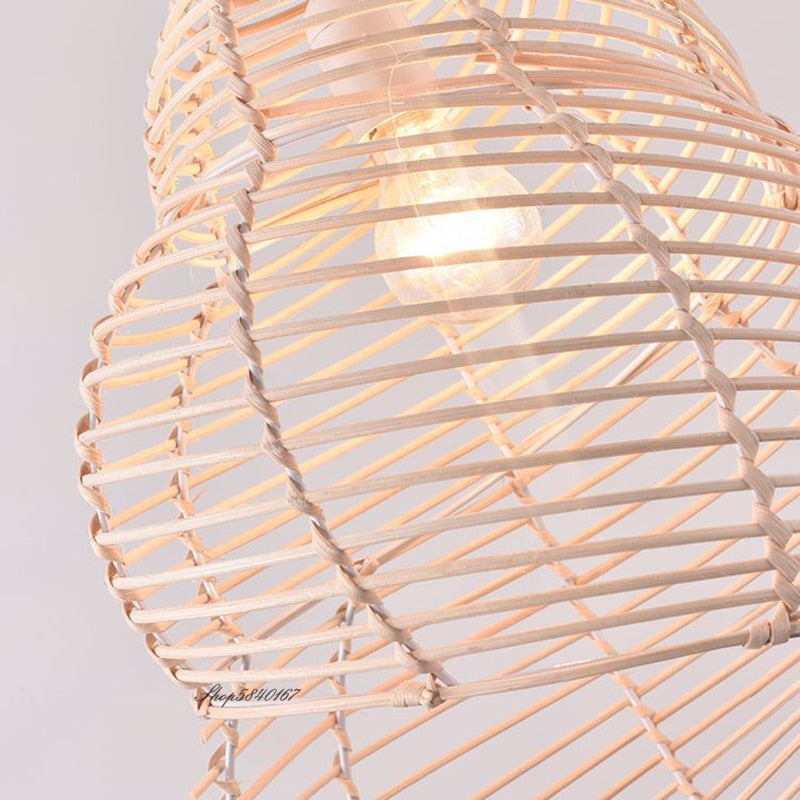 Snail Shell Rattan Vintage Pendant Lamp