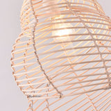 Snail Shell Rattan Vintage Pendant Lamp