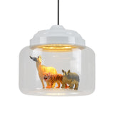 Transparent Jar Animal Hanging Lamp