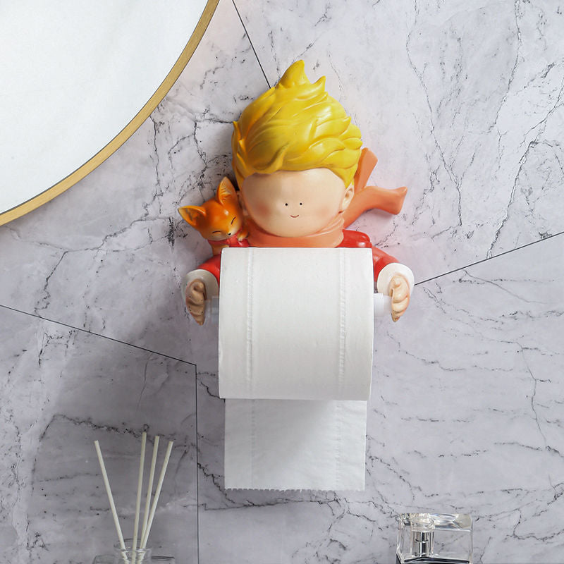 Punch-Free Cartoon Toilet Paper Holder