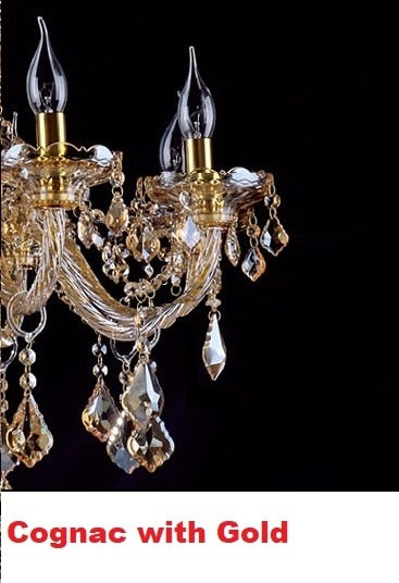 Large Crystal Tears Chandelier Lamp