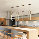 Modern Gold Ellipse Hanging Light