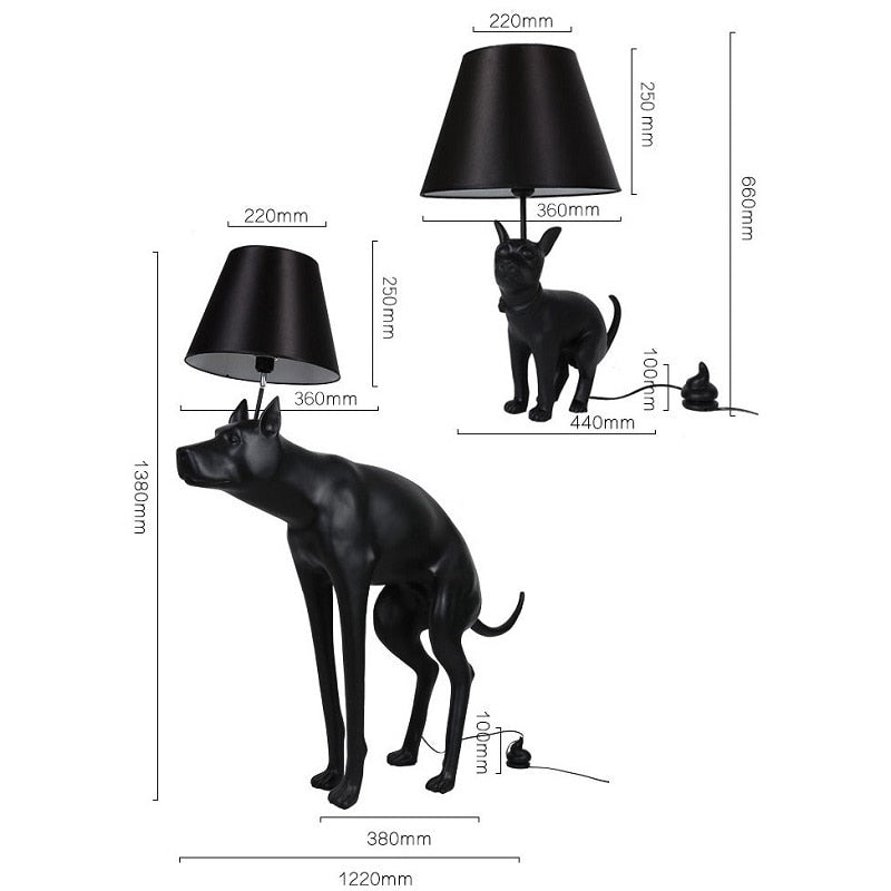 Pooping Dog LED Table Lampshade