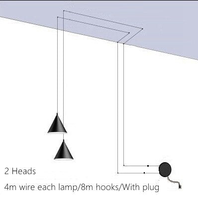 Geometric String Light Hanging Lamp