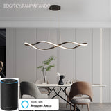 Matte Black Modern Led Chandeleir Lamp