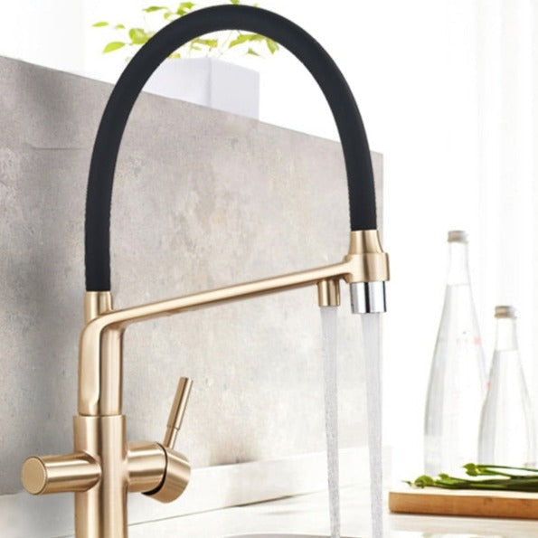 Bronce Brushed Pull Down Mixer Kitchen Faucet