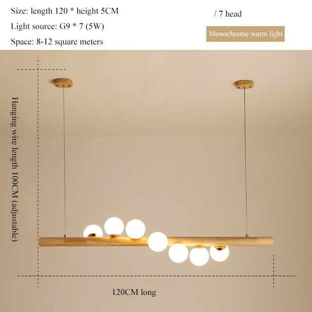 Modern Led Ball Pendant Bamboo Lights