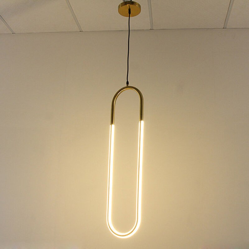 Modern Gold Ellipse Hanging Light