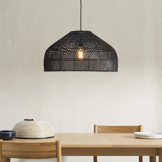 Vintage Asian Rattan Style Pendant Lights Lamp