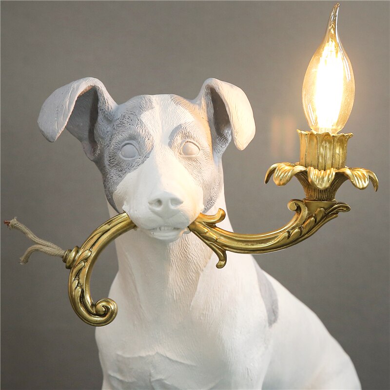 Sitting Terrier Dog Lamp