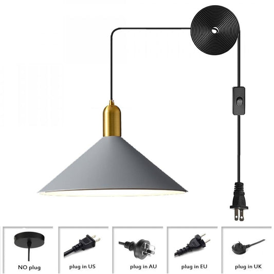 Modern Painted Grey Pendant Light