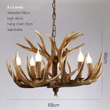 American Country Antler Pendant Lights Candle