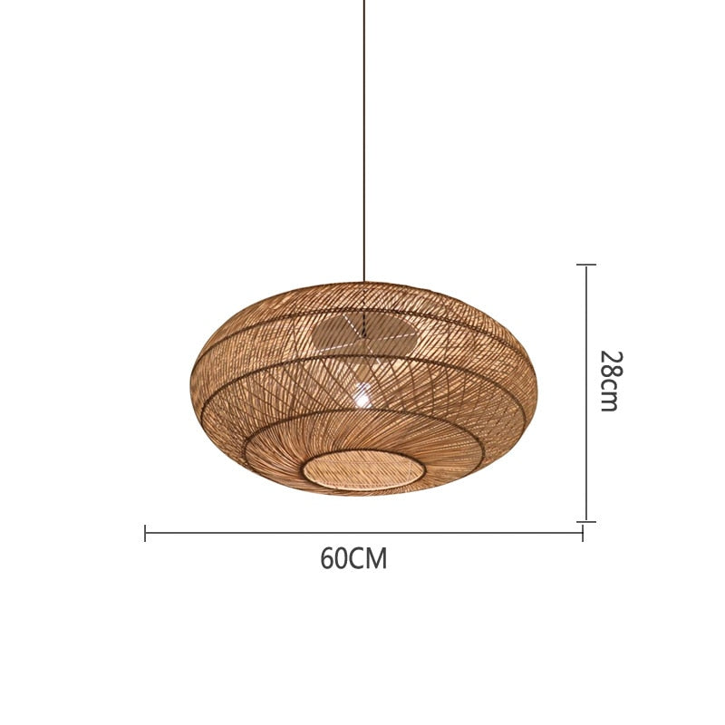 Natural Rattan  Hand-woven Pendant Lamp