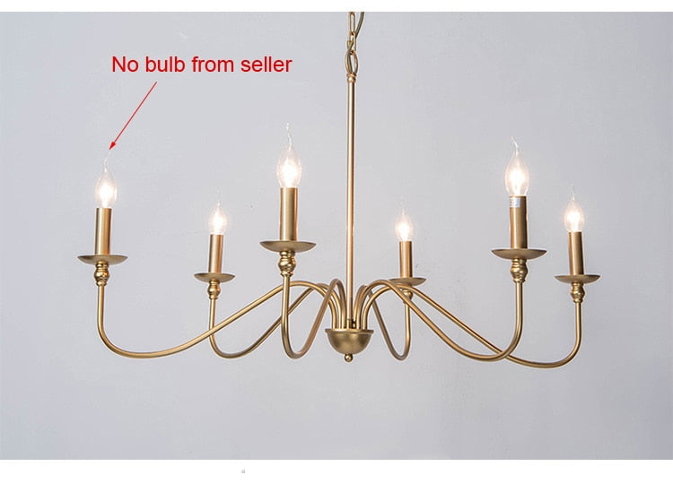 Modern Simple Candle Chandelier Lamp