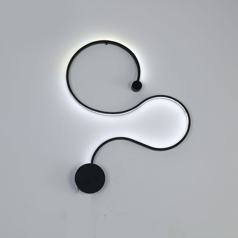 Modern Black & White RGB LED Wall Lamps