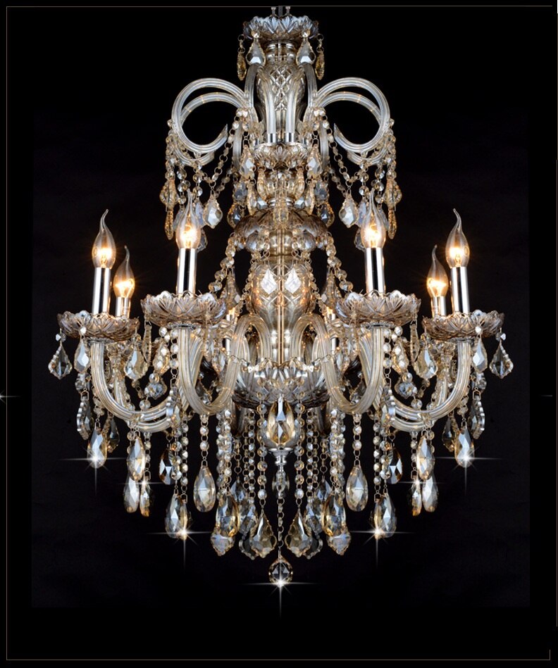 Long Crystal Luxury Chandelier Lamp