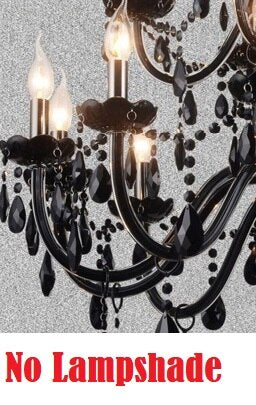 Black Crystal Tears Chandelier Lamp