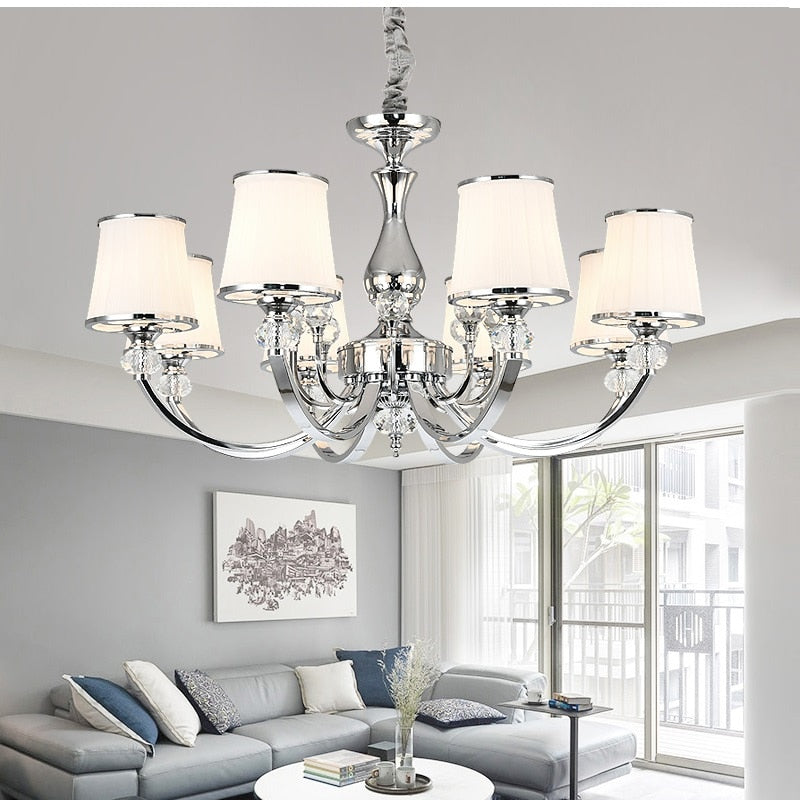 Chrome Modern Chandelier Lights Lamp