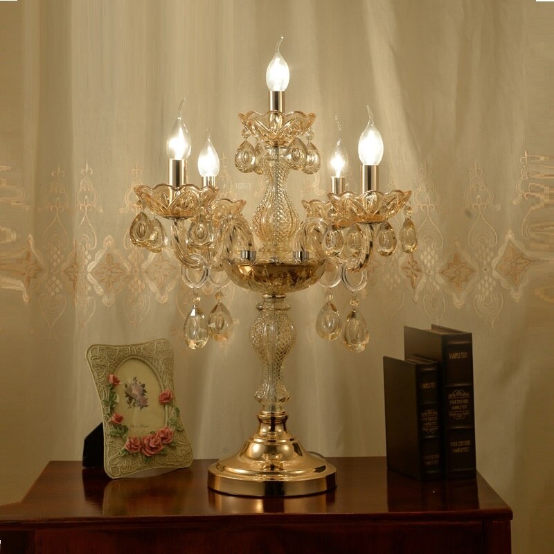 Modern Crystal K9 Luxury Shade Table Lamp