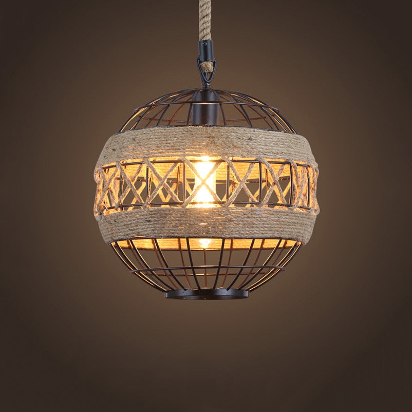 Loft Rural Retro Hemp Rope Lamp