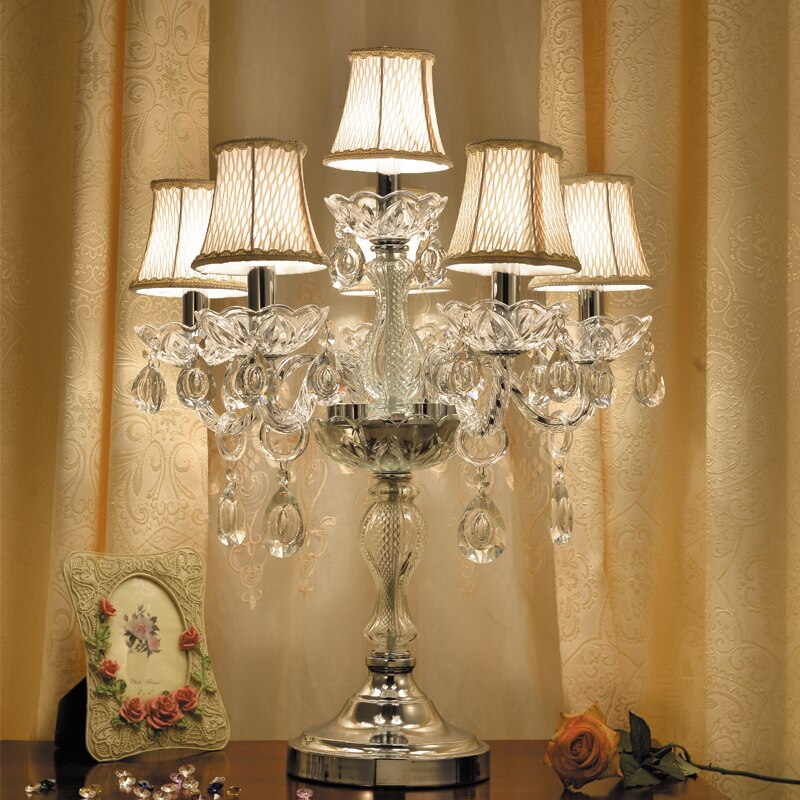 Modern Crystal K9 Luxury Shade Table Lamp