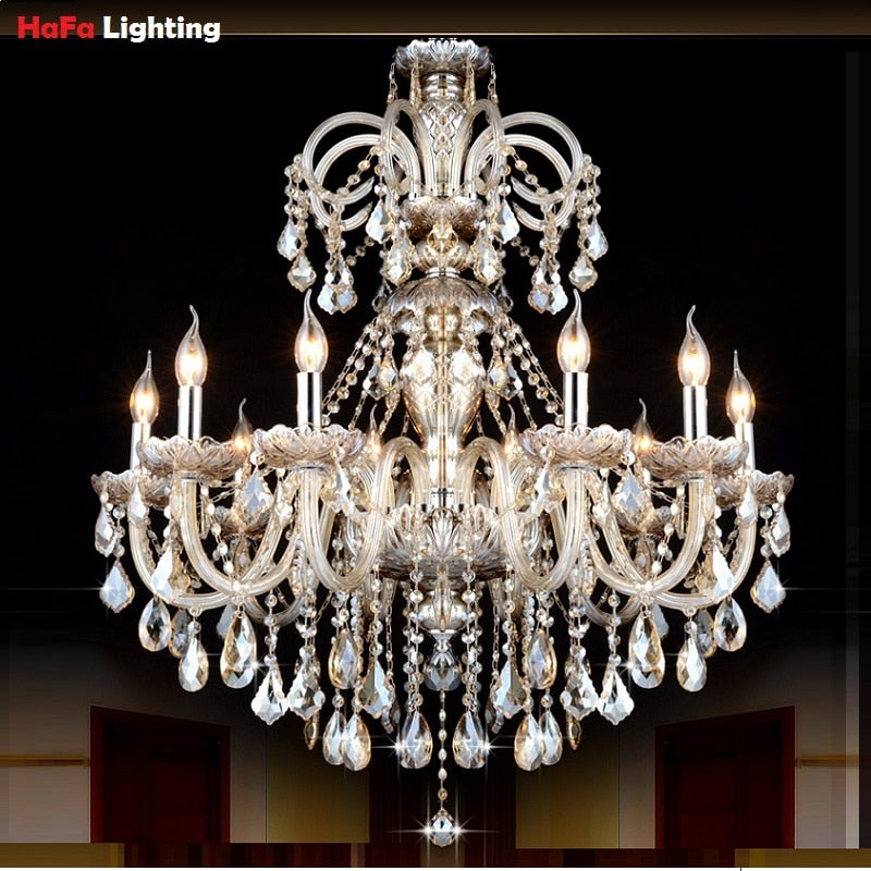 Long Crystal Luxury Chandelier Lamp