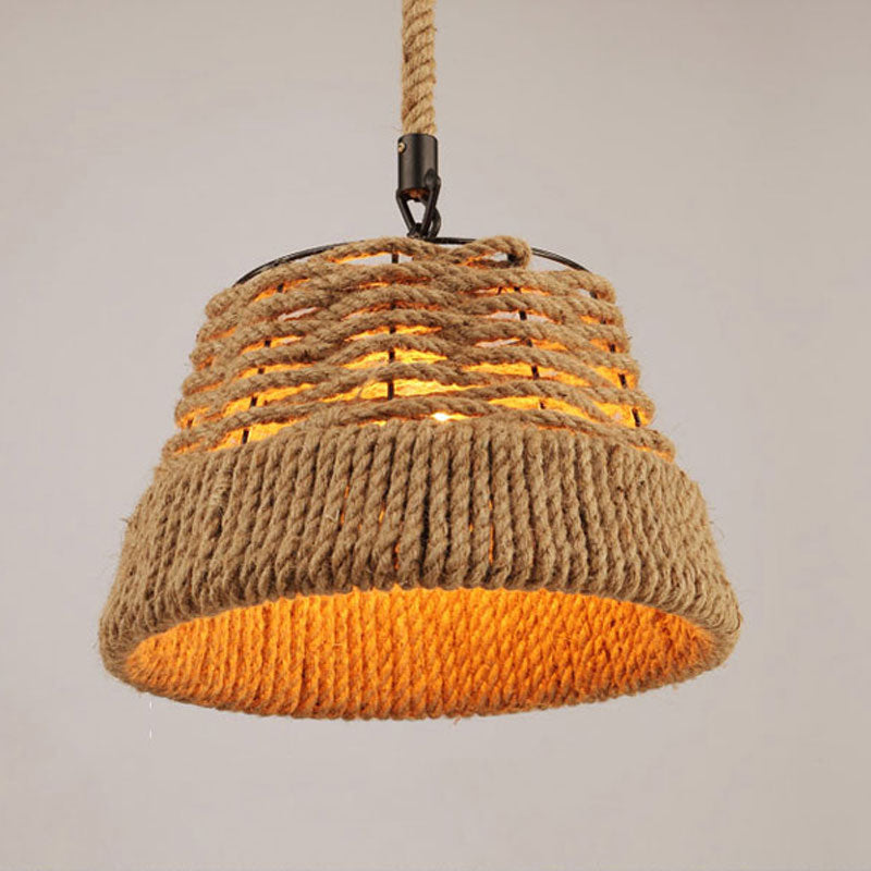 Vintage Retro Rope Hemp Lamp