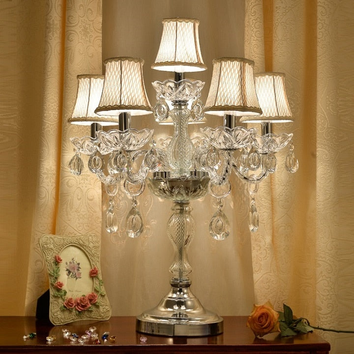 Modern Crystal K9 Luxury Shade Table Lamp