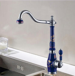 Brass & Porcelain Kitchen Faucet/Single Handle