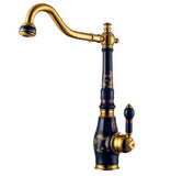 Brass & Porcelain Kitchen Faucet/Single Handle