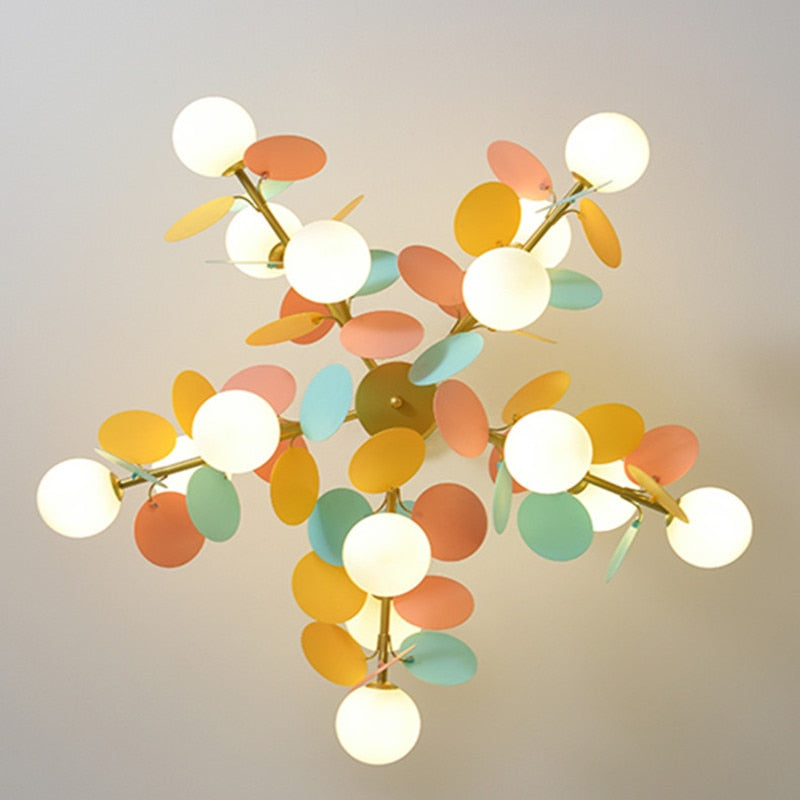 Nordic Multicolor Hanging Tree Lamp