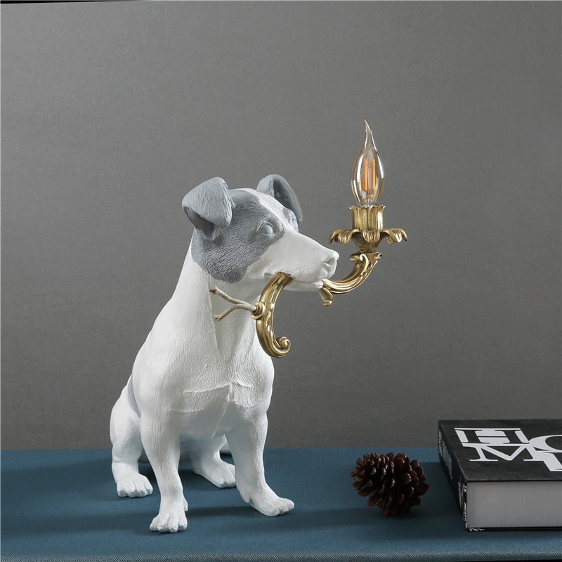 Sitting Terrier Dog Lamp