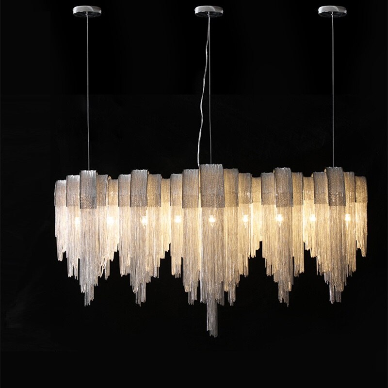 Modern Luxury Tassel Chain LED Pendant Lights