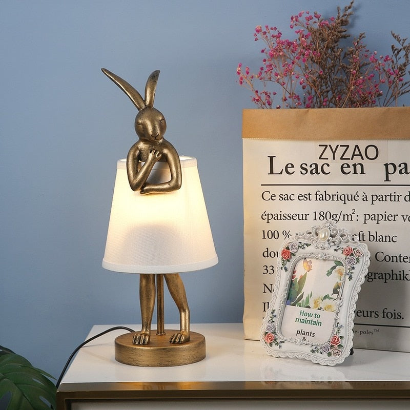 Standing Rabbit Table Lampshade