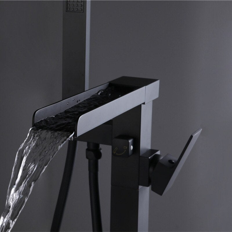 Drainage Bathroom Faucet with Retractable Shower
