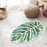 Leaf Shaped Soft Anti Slip Washable Carpet Bath Mat